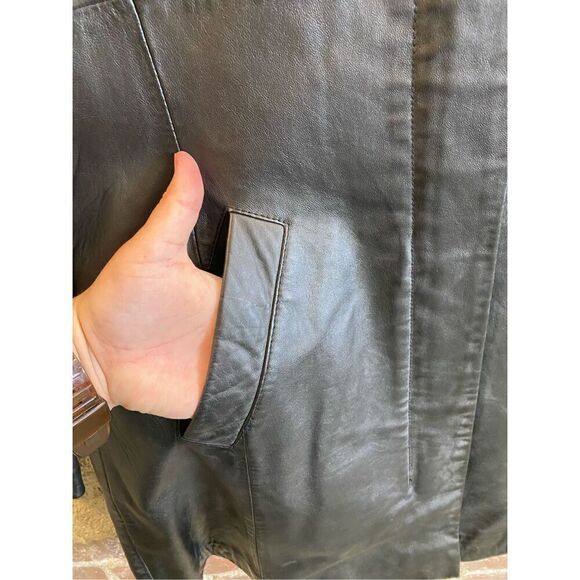 Croft & Barrow Black Lambskin Leather Full Zip Jacket Women’s Medium - Picture 4 of 12